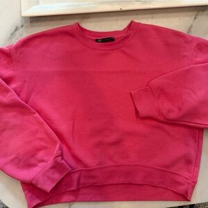 Zara Bright Pink Crew Neck Sweater